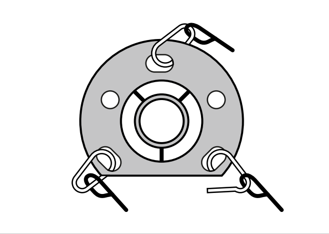 Top cap with guy rope clips attached