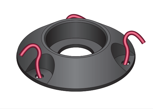 Low profile base cap secured with red pegs