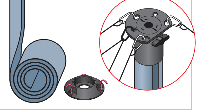 Rolled tube with top cap detail showing hoist rope clip