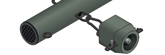 Balun connected to resistor tube via snap hook
