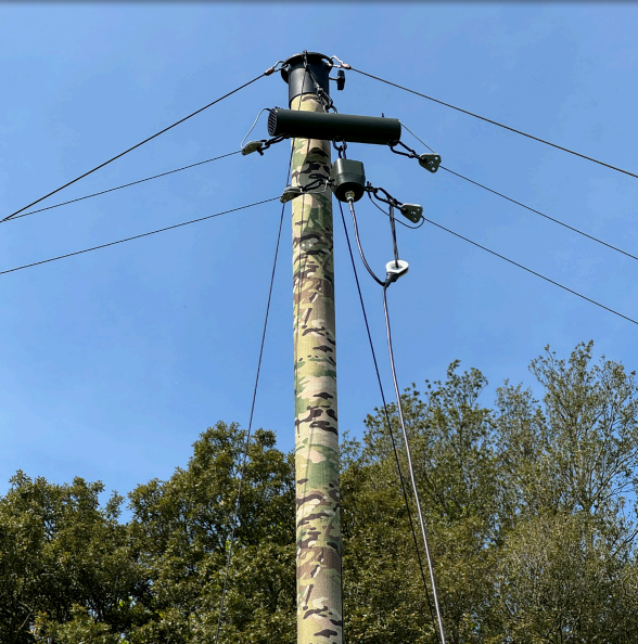HF Antenna Kit deployed on multicam mast