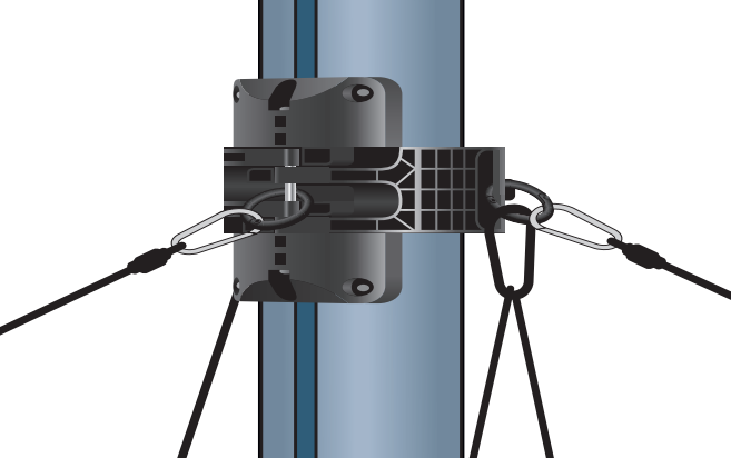 Slot locker cuff for System 100 with clip attached