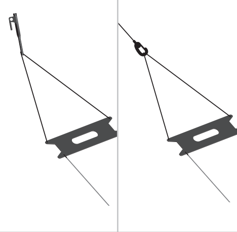 Dipole end plates secured with ground pegs — two views