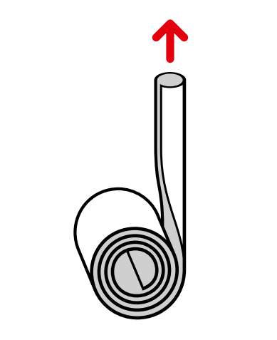 Mast raised from roll to 1m height