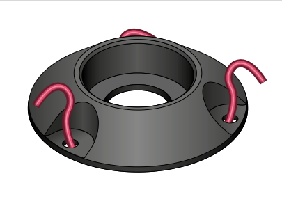 Low profile base cap secured with red pegs