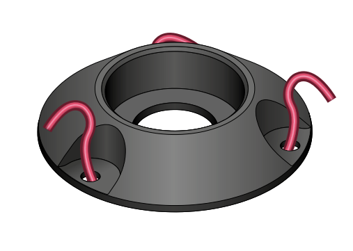 Low profile base cap secured with red pegs