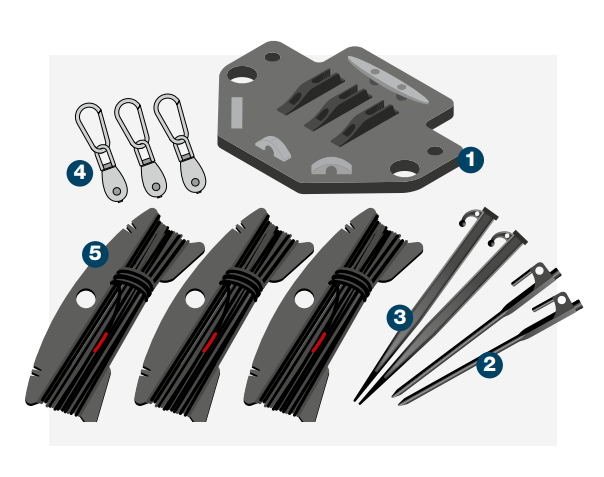 CGC System 75 components — 5 items with numbered callouts