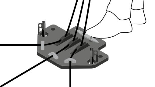 CGC operator controlling guy ropes with foot on base plate