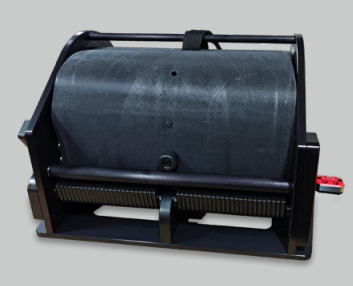 System 100 Rolacage unit — compact rolled mast in cage housing