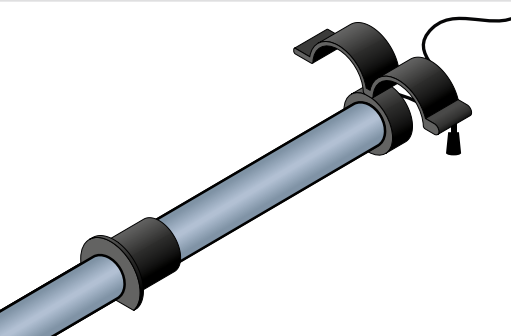 Extender mount sections slid onto IAM/Insert with coax cable