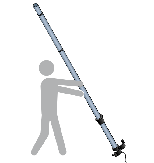 Person lifting IAM/insert/mount structure to vertical position