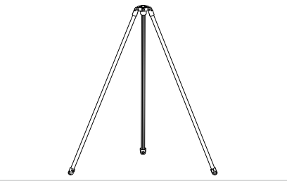 Step 3 &mdash; assembled tripod positioned with level collar and secured feet