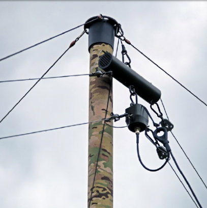 HF Antenna Kit deployed on multicam mast