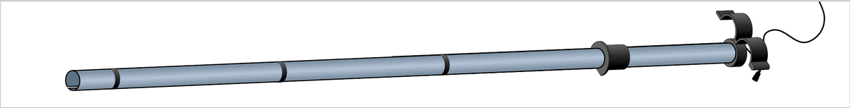 Velcro straps attached equally spaced along the 3.5m IAM