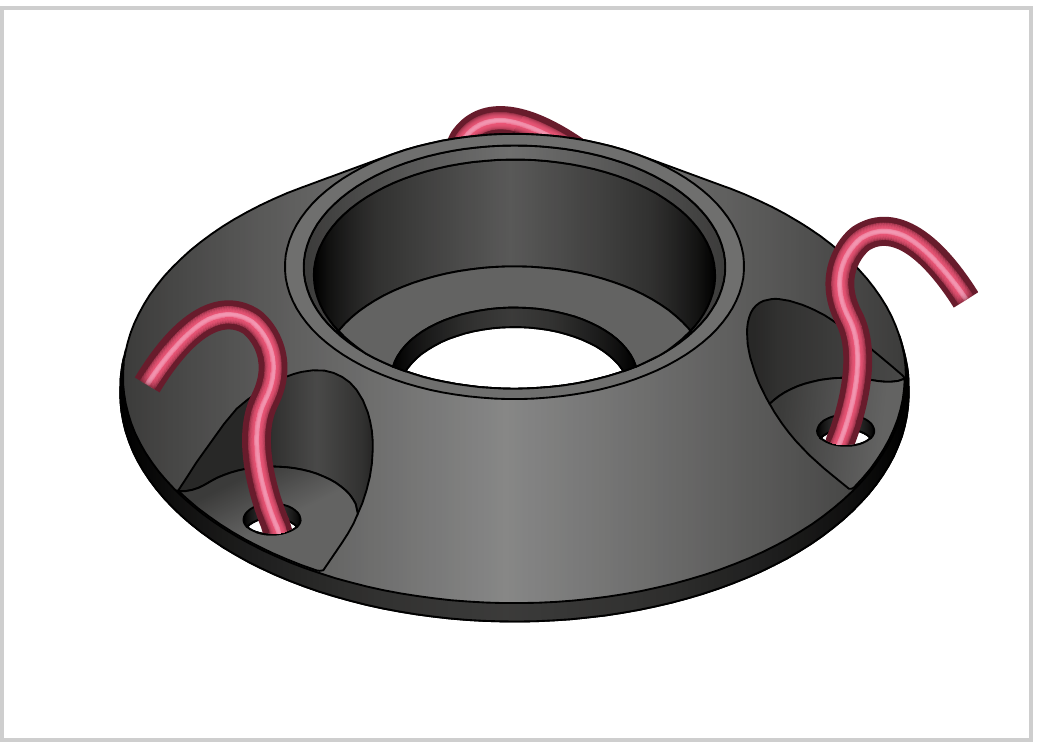 Low profile base cap secured with red pegs